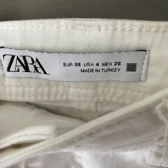 Zara sz 4 white‎ distressed boho jeans - Picture 5 of 7